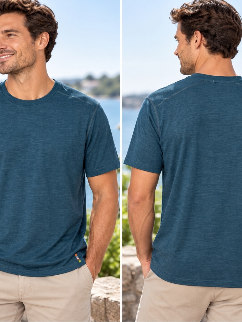 Smartwool Men’s Merino Wool Short Sleeve T-Shirt Blue Size L